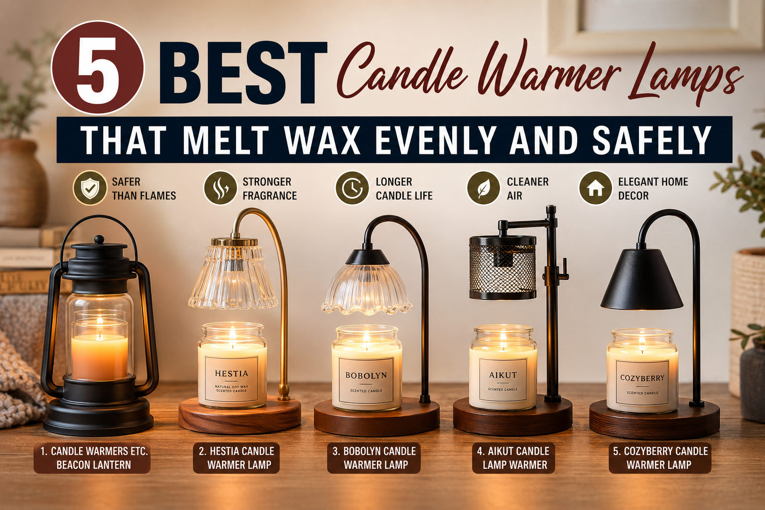 5 Best Candle Warmer Lamps That Melt Wax Evenly and Safely